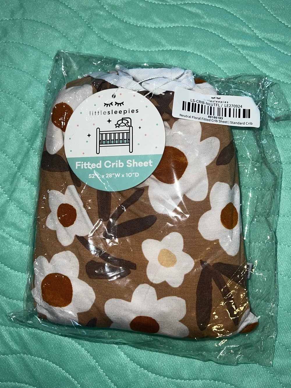 Little sleepies fitted crib sheet